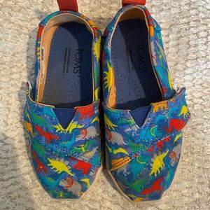 Toms Dinosaur Print Shoes, Toddler Size 8